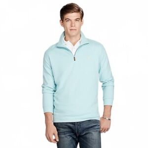 POLO Ralph Lauren Light Blue Cotton Blend Half Zip Pullover
